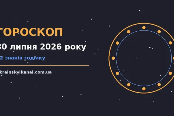 Гороскоп на 30 липня 2026 року: час рішень для всіх знаків про події, зустрічі та вибір